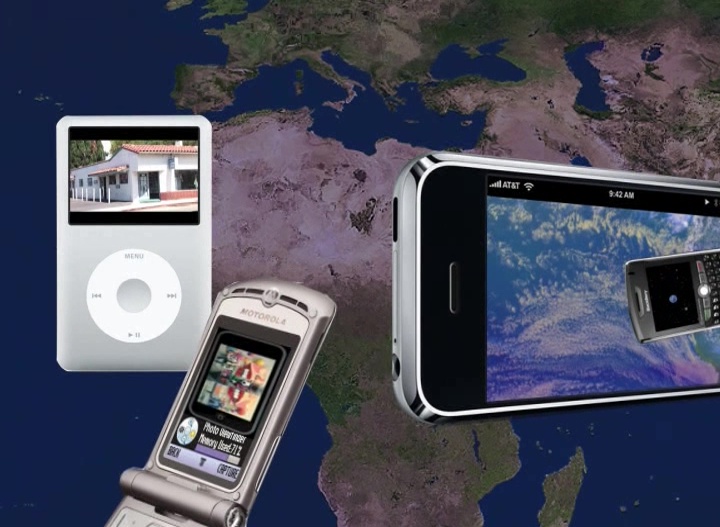 Mobile Devices Orbiting The Earth
